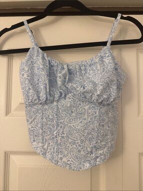 Hollister Light Blue Paisley Cami Top